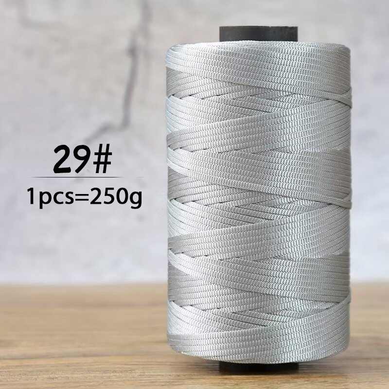 250g summer crochet flat ribbon thread handmade DIY weaving production crochet summer sun hat sandals bag shiny yarn: Silver