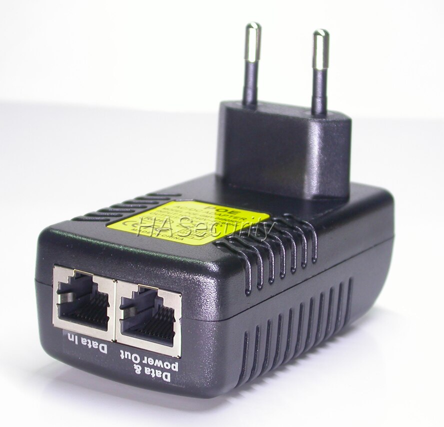 POE power injector for IP network camera input AC100-240V / output DC48V Mid-Span 4/5(+) 7/8(-) 0.5A (max)