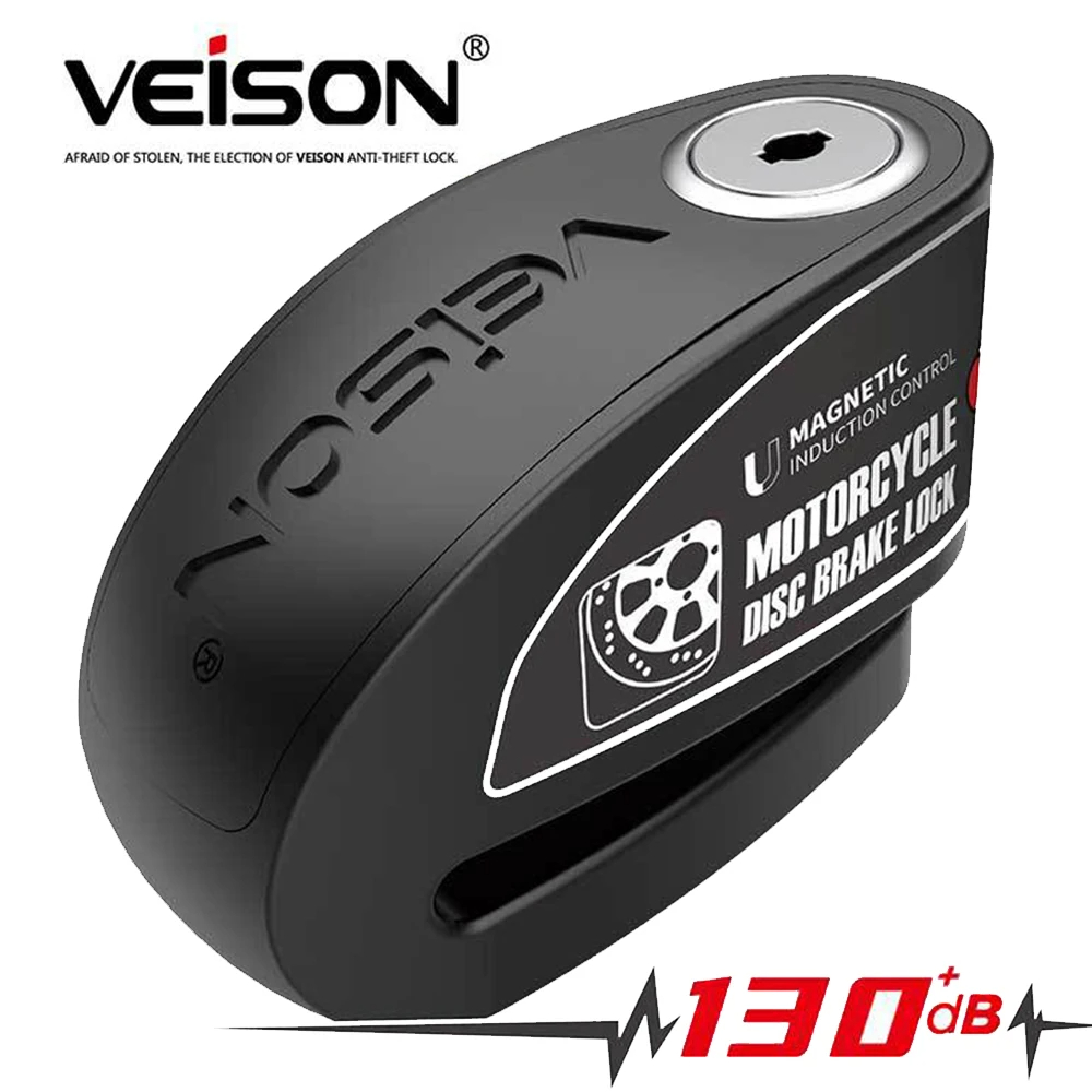 Veison motorrad Anti scheiben brems schloss wasserdichtes motorrad Rolle schloss 130db Alarm diebstahls icherung mehrfarbig: Lavendel