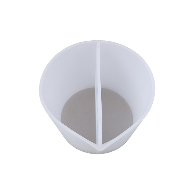Clear Silicone Epoxy Resin Mixing Cups Distribution Measuring Cup DIY Epoxy Resin Tools For Jewelry Making Handmade Hobby Craft: 2 Holes