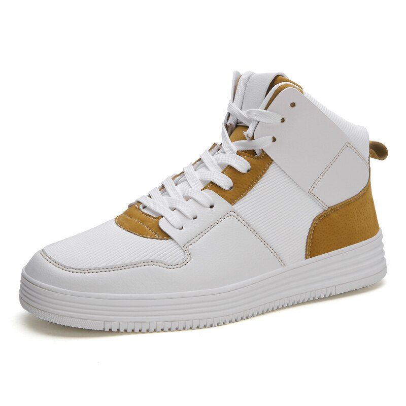 Män skateboard sneakers skor män atletisk sport skor män cool bullock plein skor märke promenader tränare skor: Vit / 8
