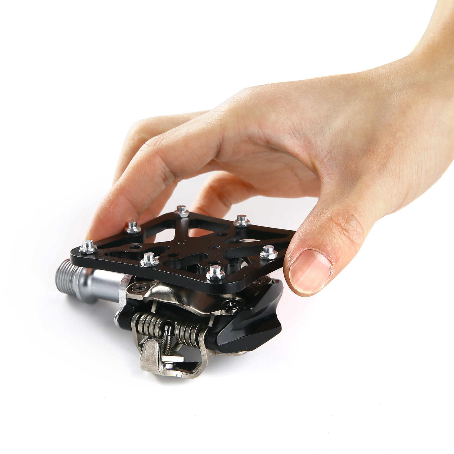 1 pcs Mountain Bike Self-locking Pedal Lock Pedal To Flat Pedal Adapters Suitable for SHIMANO SPD Platform Adapters