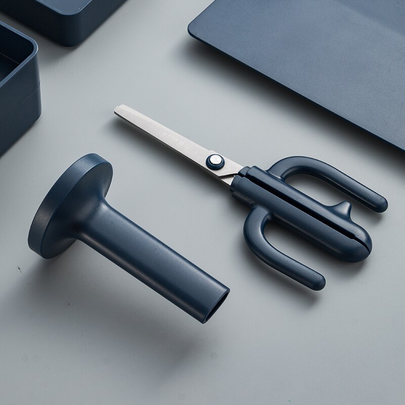 Cute Scissors Cactus Shape Decorative Kawaii Scissors Office Desktop Standing Paper Scissors Stationery
