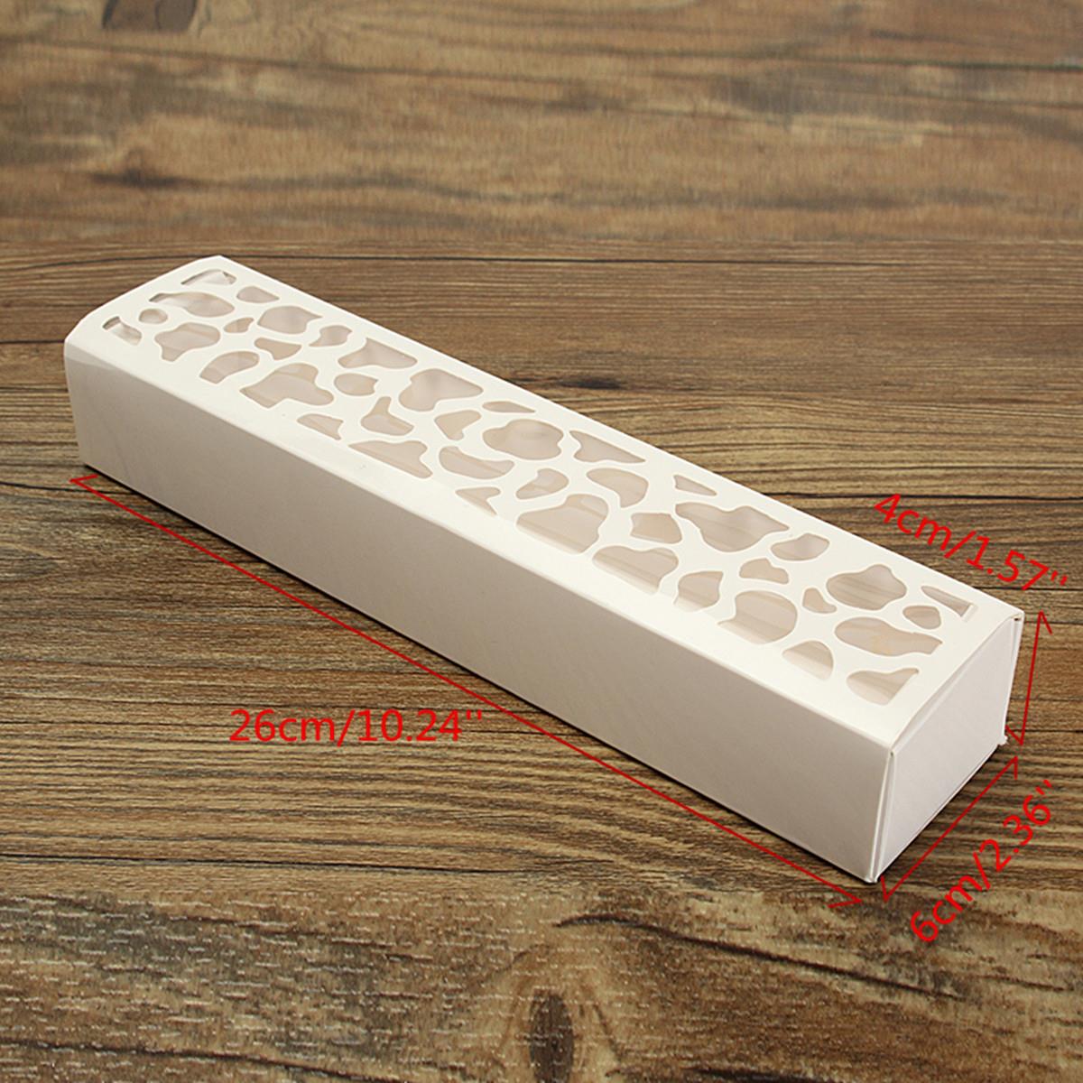 10Pcs/Set Cookies Packing Box White Hollow Cake Macaron Boxes Container Cupcake Storage Holder Wedding Party Events Favor