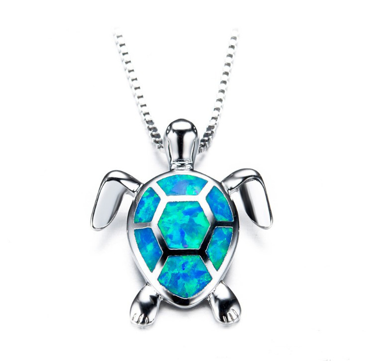 2021 nova moda tartaruga pingente colar feminino moda metal animal bonito acessórios festa presente quatro cores atacado: Ouro escuro