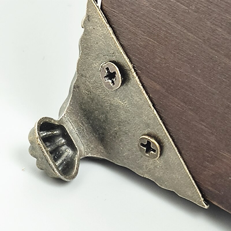 8Pcs Antique Corner Protector Box Wood Case Decorative Feet Leg Metal Crafts Hardware feet leg corner with Screw