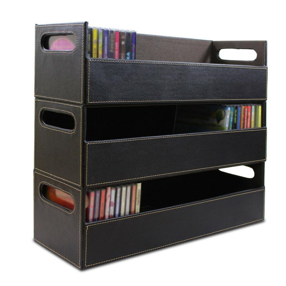 Caja de almacenamiento móvil para unidad de CD DVD, soporte de caja protectora, bandeja de apilamiento, organizador de espacio, contenedor, piezas electrónicas, bolsa