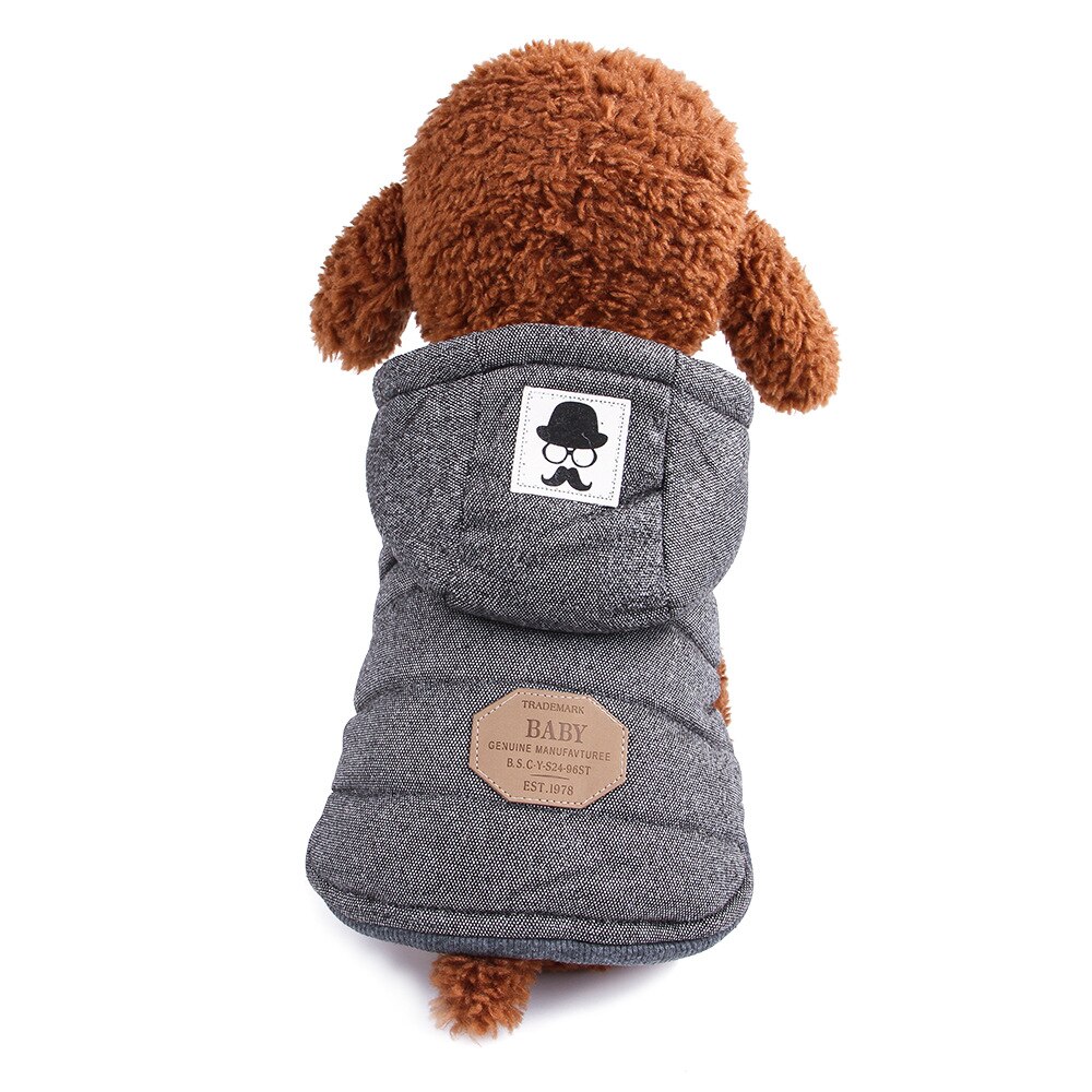 S-2Xl capucha para perro mascota abrigo suave polar ropa para cachorro de perro sudadera invierno ropa para perros pequeños tienda de mascotas: Grey / XL