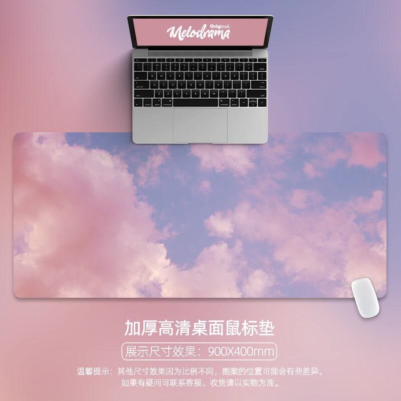 Laptop Mouse Mat Kawaii Mouse Pad Cute Mouse Padpad Large Writing Desk Mats Gaming Deskpad for Office Home Gamer 80x30 90x40