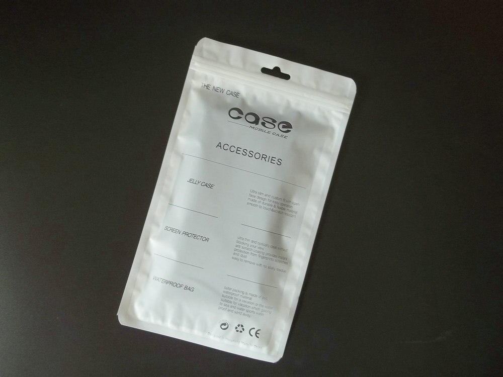 100pcs White/ Clear Plastic Zipper Retail Package Pouch Reusable Zip Lock Hang Hole Packaging Bag for Mobile Phone Case