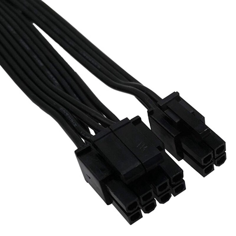 2 sztuk ATX CPU 8 Pin przejście ze złącza męskiego na podwójne PCIe 2X 8 Pin (6 + 2) męski kabel zasilający dla Corsair modułowy zasilacz (60cm + 20cm)