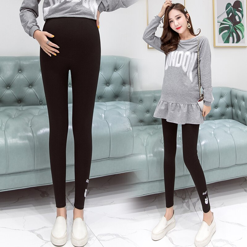 783# Maternity pants Spring Autumn Support Abdomen Elastic Waist Belly Support Pants Maternity Leggings Maternity Trousers