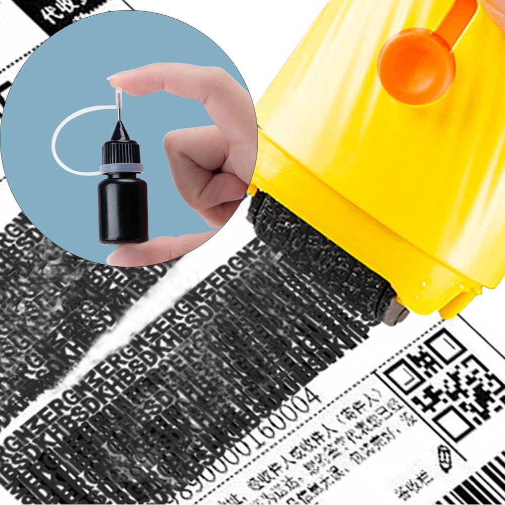 5ml Security Roller Stamp Refill Ink Messy Code Information Eliminator Refilling Ink Confidential Seal Supplies