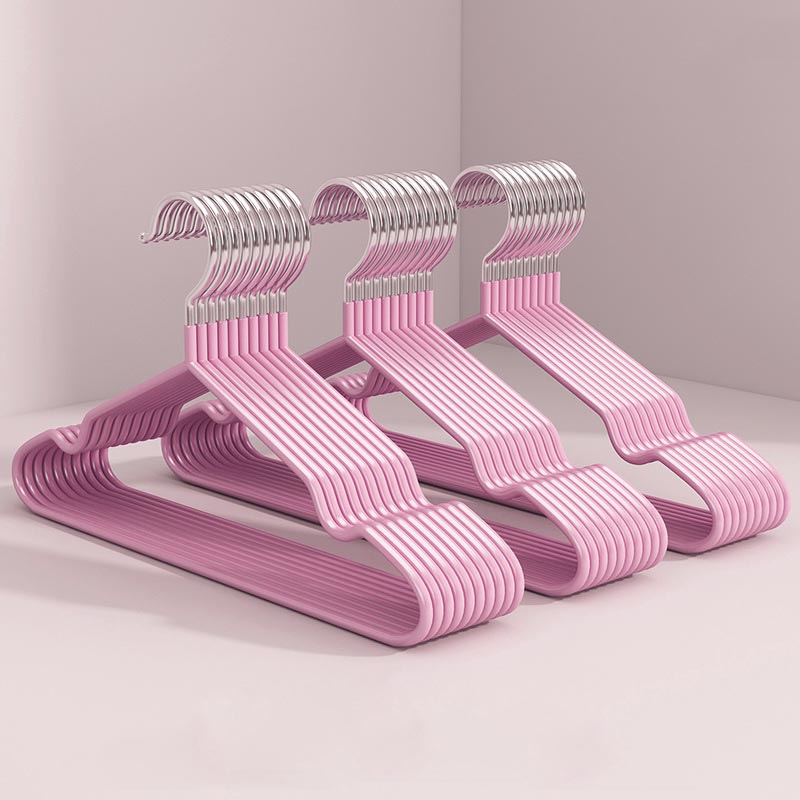 10 kpl liukumatonta dippimuovista valmistettua vaateripustinta asuntolan vaatteiden kuivaukseen aikuisten vaatteiden kuivausteline kotitalouksien paksujen vaatteiden tuki: Vaaleankeltainen