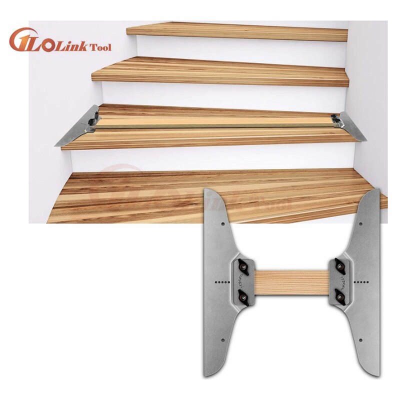 Durable Stair Tread Template Set Adjustable Step Measuring Replacement Jig Home Decoration Construction Hand Gauge Tool