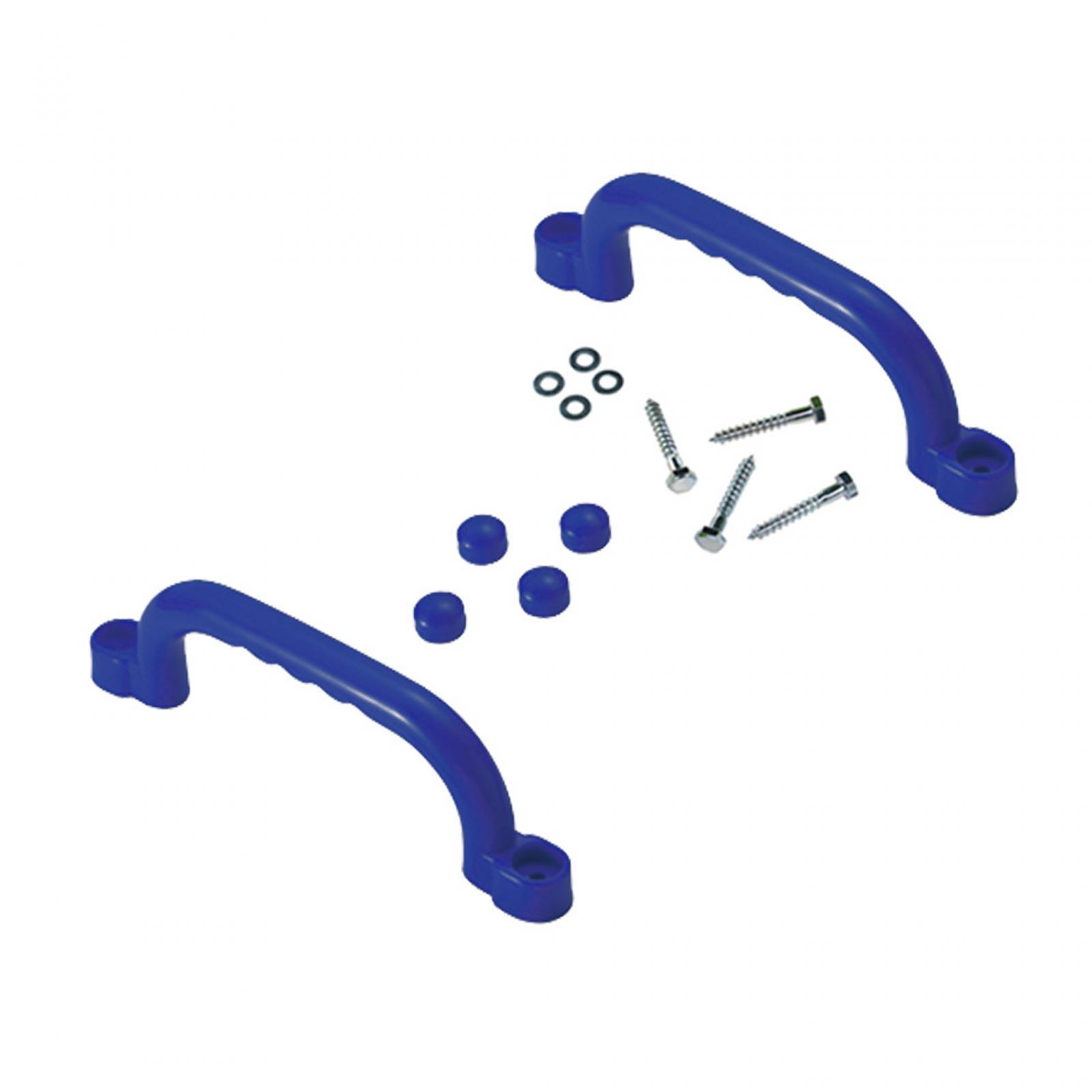 2x Playground Equipment Playground Safety Handle Playhouse Grab Handle Bars for Swingset: Blue