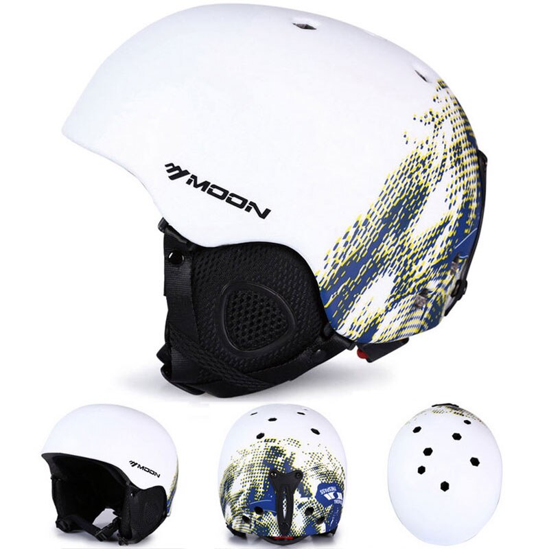 Luna esquí casco Otoño Invierno hombres adultos Snowboard Skateboard esquí equipo deportes seguridad cascos para nieve gafas con