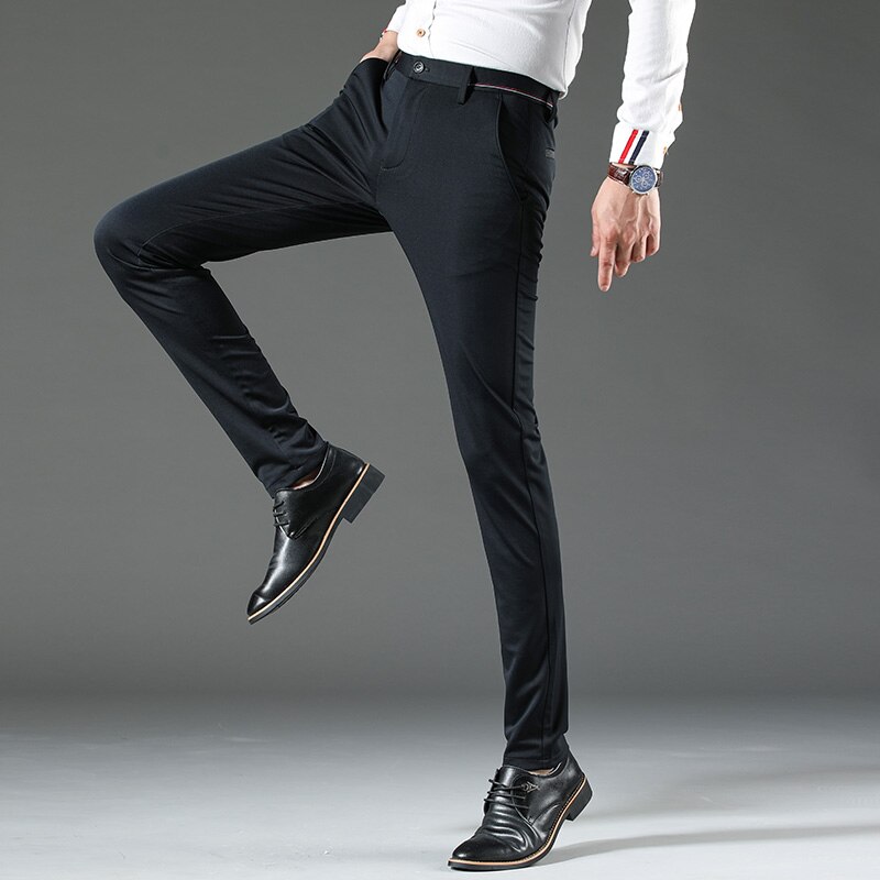 Hommes robe pantalon Slim Fit Mariage formel pantalon hommes Costume pantalon noir Costume Homme Mariage Costume pantalon hommes bureau pantalon