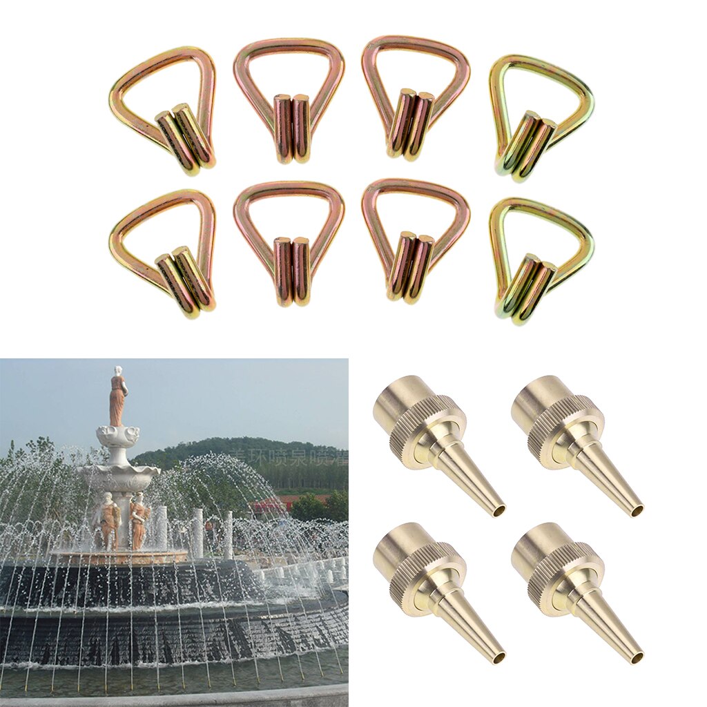 4Pcs Tuin Fontein Water Nozzle Head 8x Down Dubbele J Haak Voor Tuin
