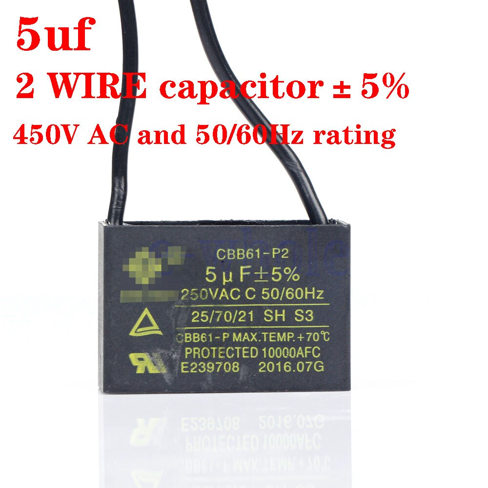 CBB61 4.5uf 5uf 450V 2/5 Wire Ceiling Fan Start Ca... – Grandado