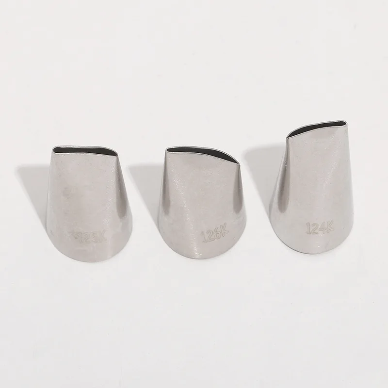 # Bicos de pétalas de rosa 124k 125k 126k, bico de pastelaria, fondant, decoração de bolo, confeitaria, dicas de confeiteiro, ferramenta de cozimento