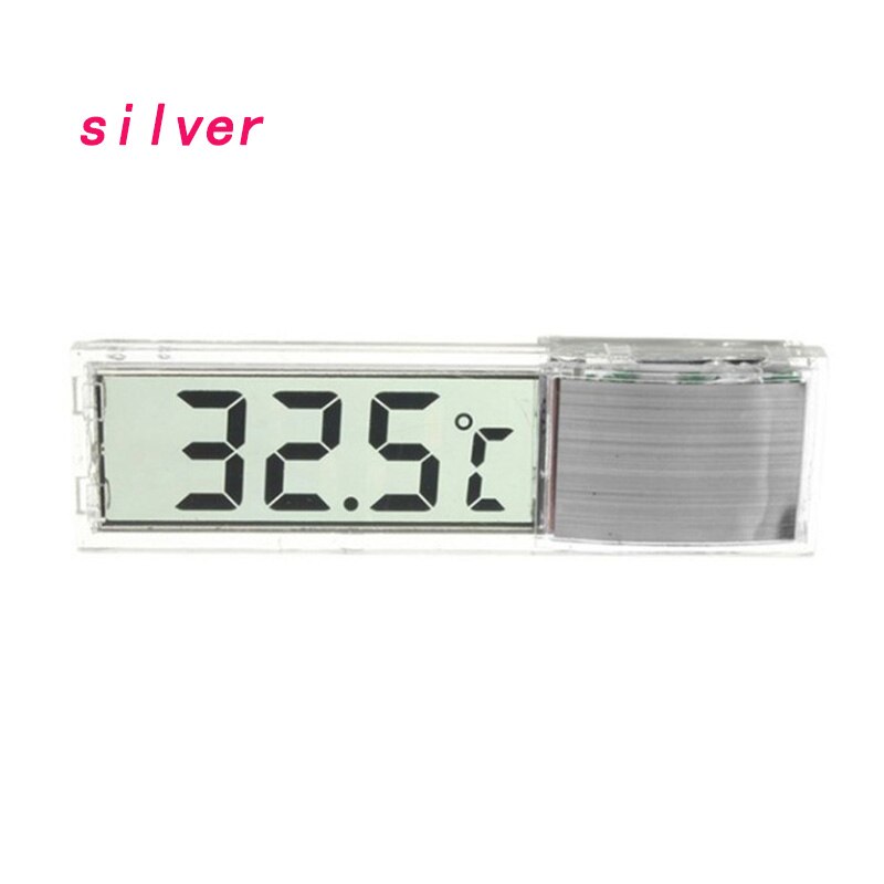 Aquarium poisson chenille électronique affichage numérique thermomètre 3D cristal liquide fluoromètre: Silver