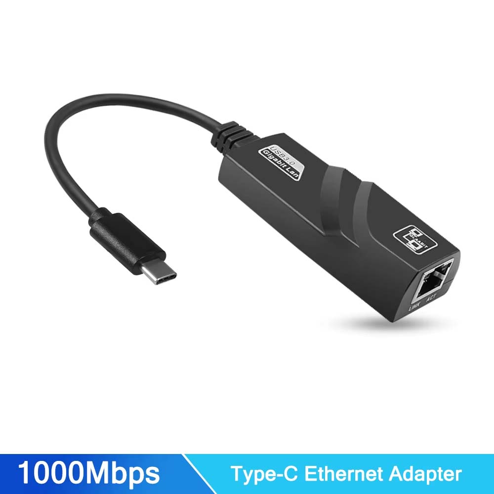 USB Gigabit Ethernet Adapter 2500Mbps USB 3.0 Network Card to RJ45 Lan Driver Free For Desktops Laptop Macbook PC Accessories: black