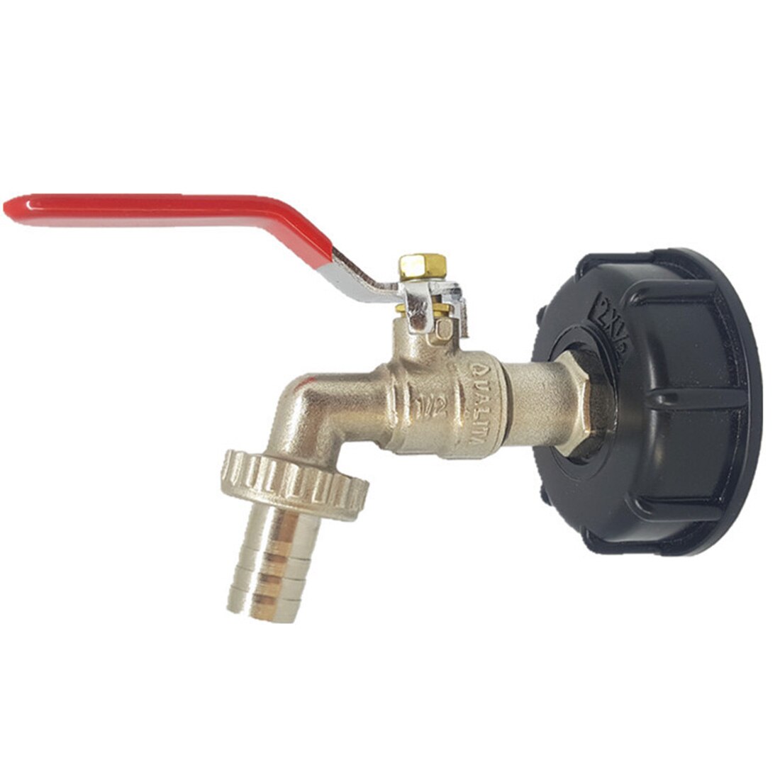 S60X6 Water Tank Tap Fuel Adapter With 1/2" Hose Connector Oil Fine Flow Thread Snap On IBC Garden Brass Assembled: Type 1