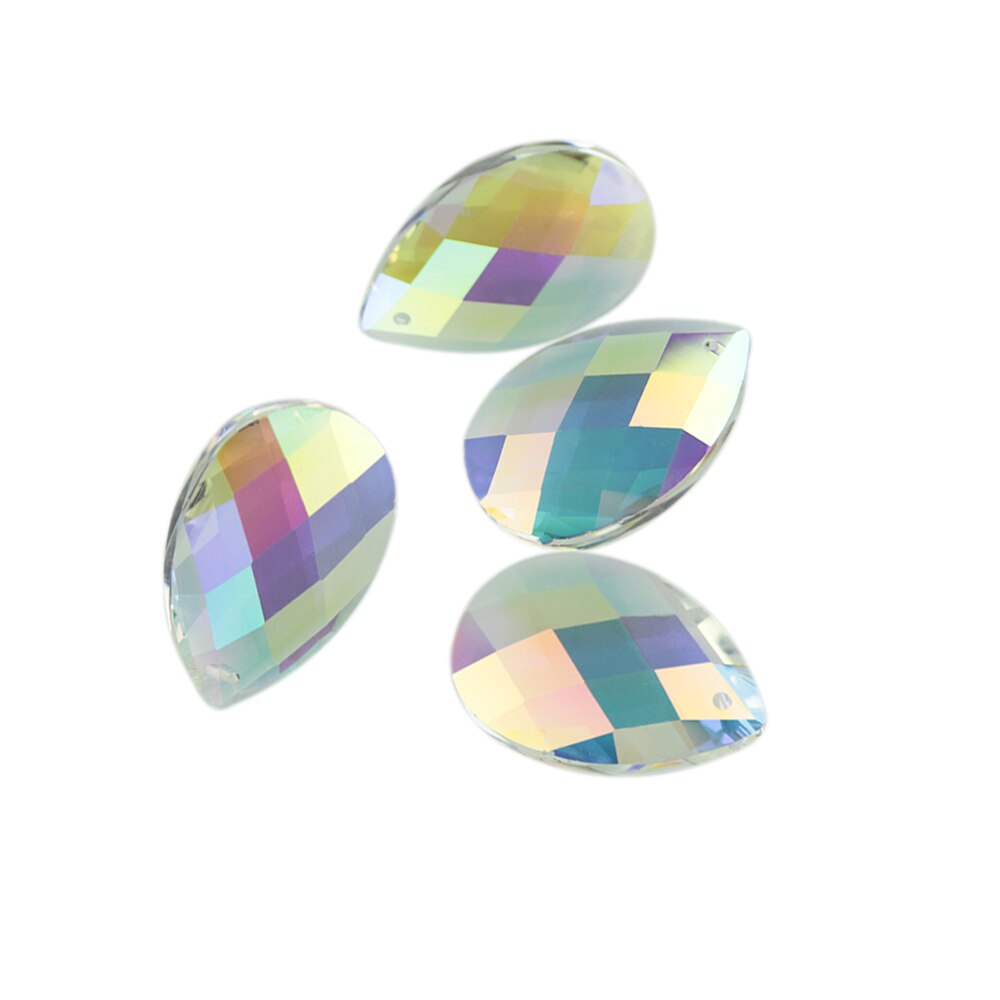 38mm/50mm AB lacrima vetro cristallo prisma ciondolo fai da te lampadario gioielli illuminazione parti spazio sfaccettato