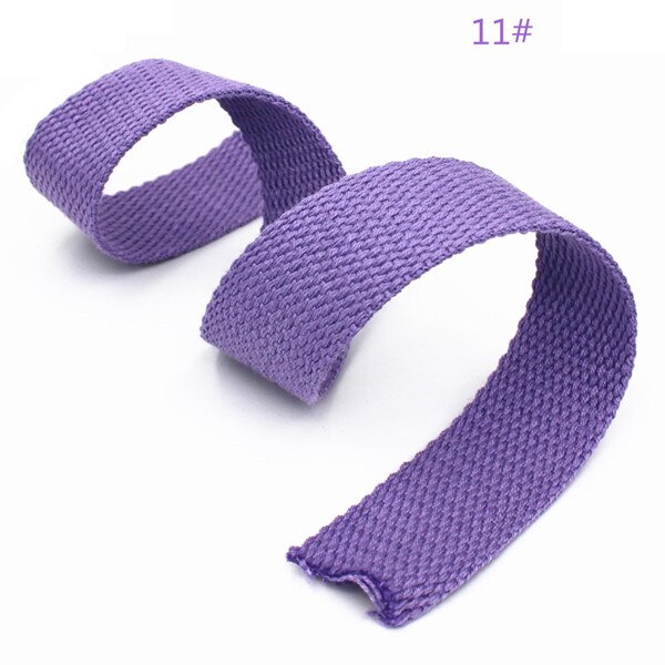 6M * 2.5 Cm Gekleurde Katoenen Dikke Vlakte Canvas Gordel Backpack Strap Bagage Accessoires Tas Maken Naaien Diy huisdier Aangelijnd: 11  purple