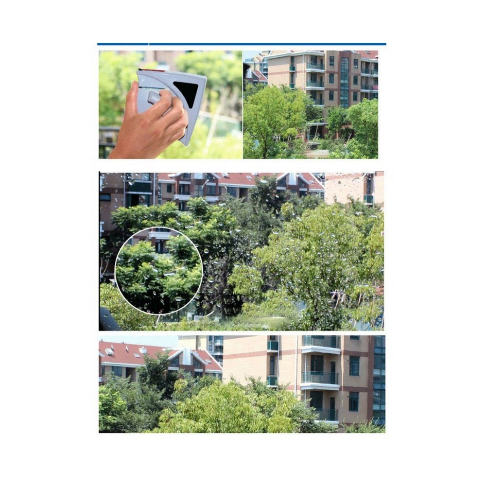 Home Window Wiper Magnetic Glass Cleaner Brush Tool Double Side Brush for Washing Windows Glass Brush Cleaning Tool 3-30MM Clean