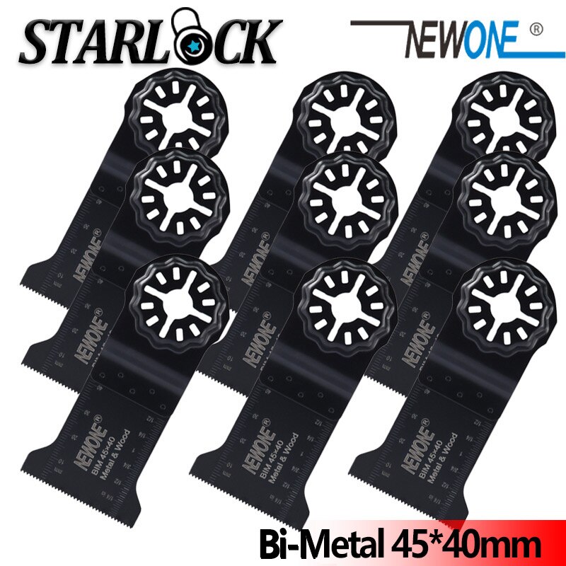 1-3/4 &quot; starlock bimetallblad oscillerande verktyg multi bim sågblad för sågning av trä gipsskivor plast metall med fina hss-tänder