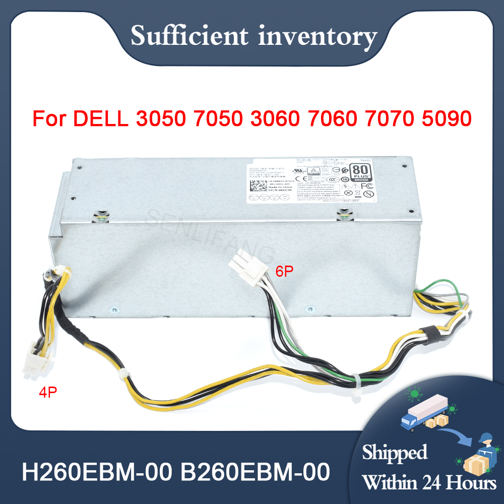 For Dell Optiplex 3050 7050 3060 7060 7070 5090 Power Supply 260W 6Pin 08X63N H260EBM-00 B260EBM-00 L260EBM-00 AC260EBM-00