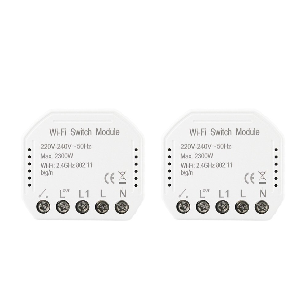 WiFi Smart Switch Modul LED Dimmer Schalter Smart Leben/Tuya APP Fernbedienung 1/2 Weg Schalter: 2pcs