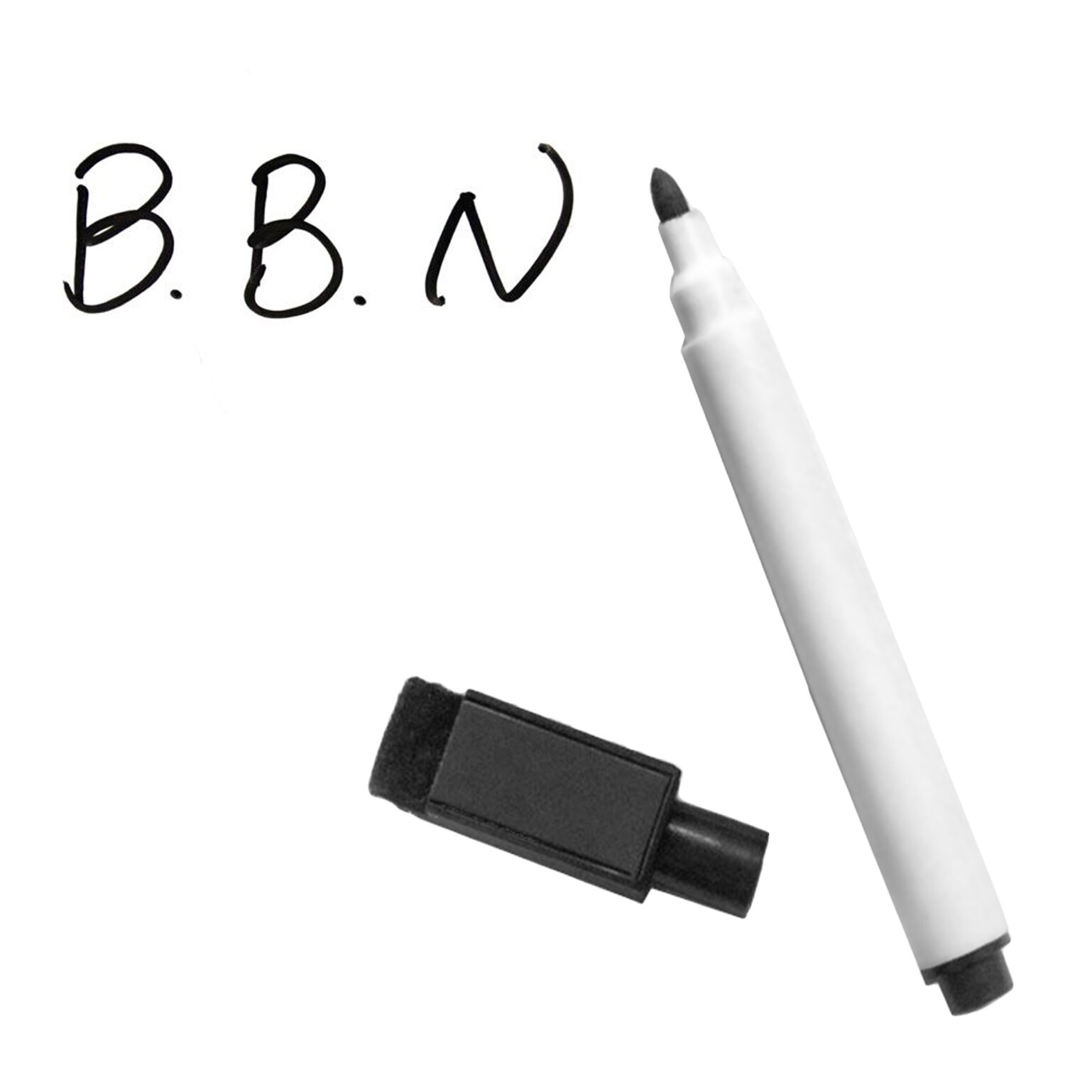 40 st magnetisk torrradering whiteboard markörer pennor med suddgummi lock svart bläck för skolan kontor hemtillbehör