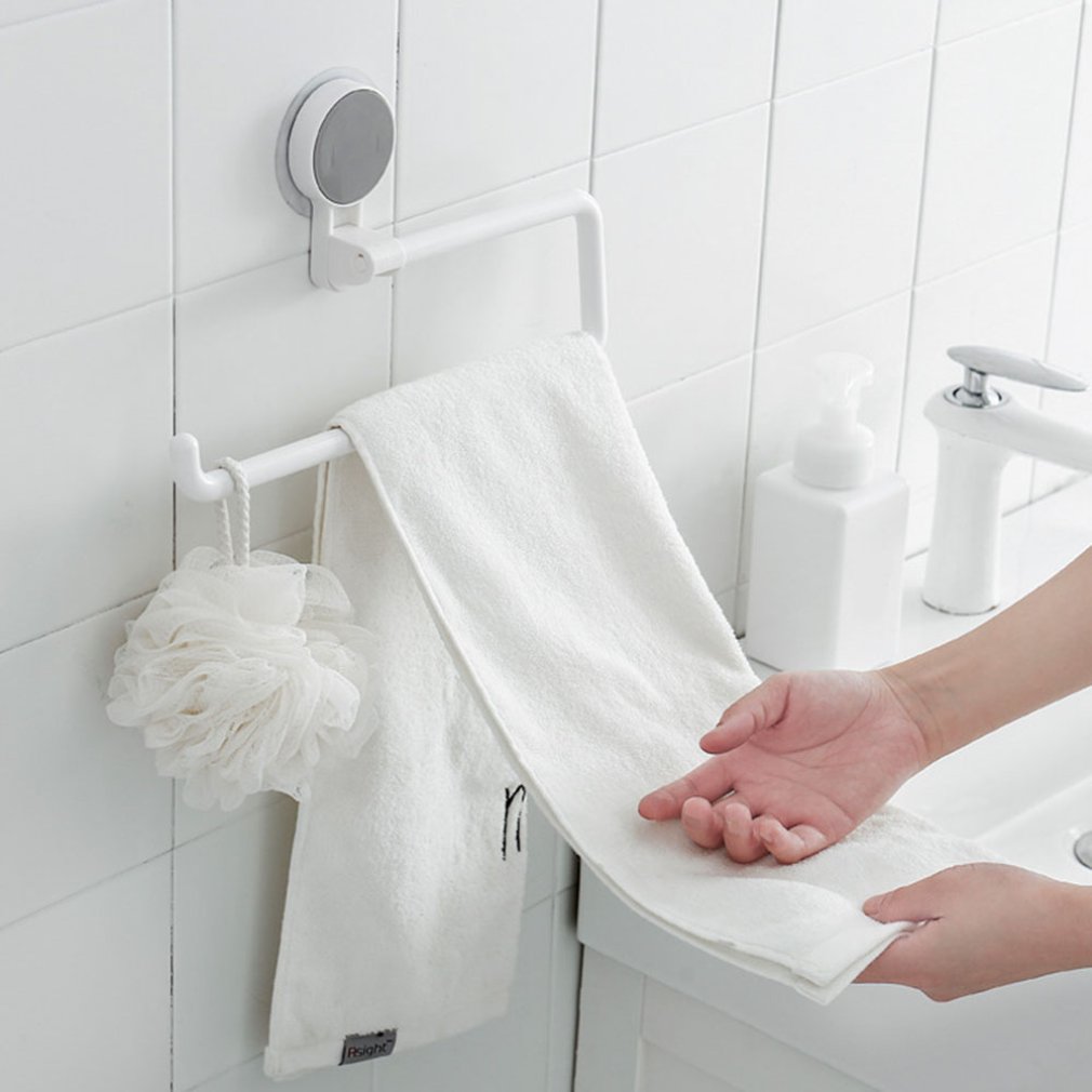 Wall Mounted Paper Roll Stand Kitchen Plastic Film Storage Rack Family Convenient Extended Single Pole Tissue Holder