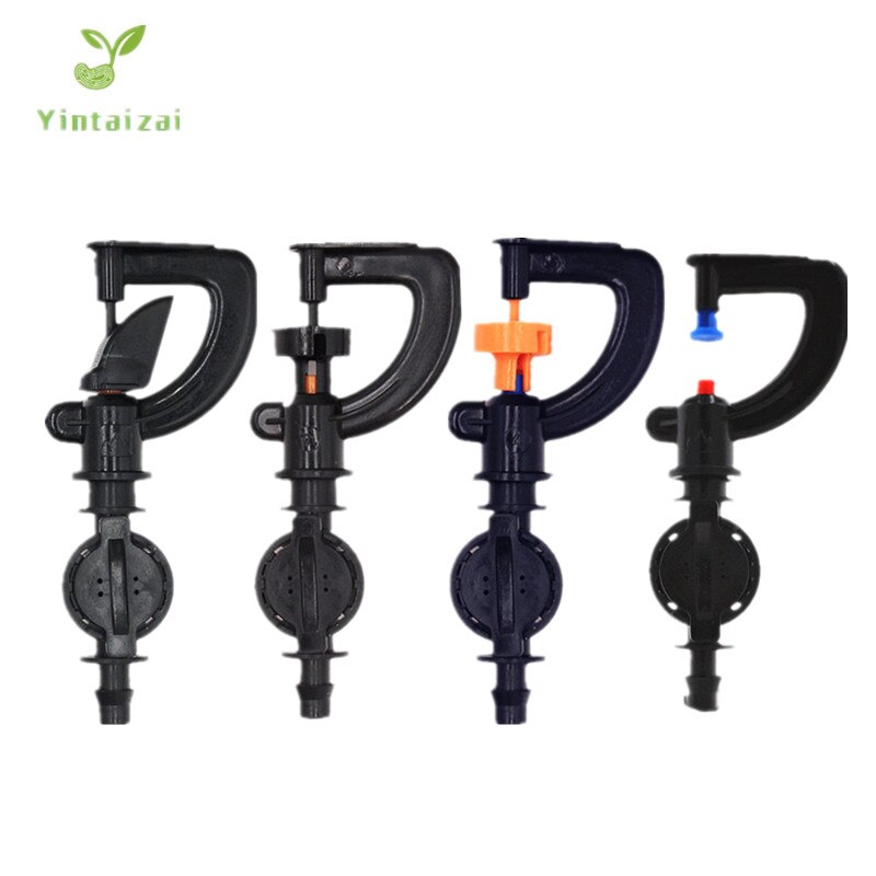 50Pcs Automatische Irrigatie Sproeier Tuin Tuinieren Micro Sprinkler Apparatuur Kas Roterende Verneveling Nozzle Irrigatie