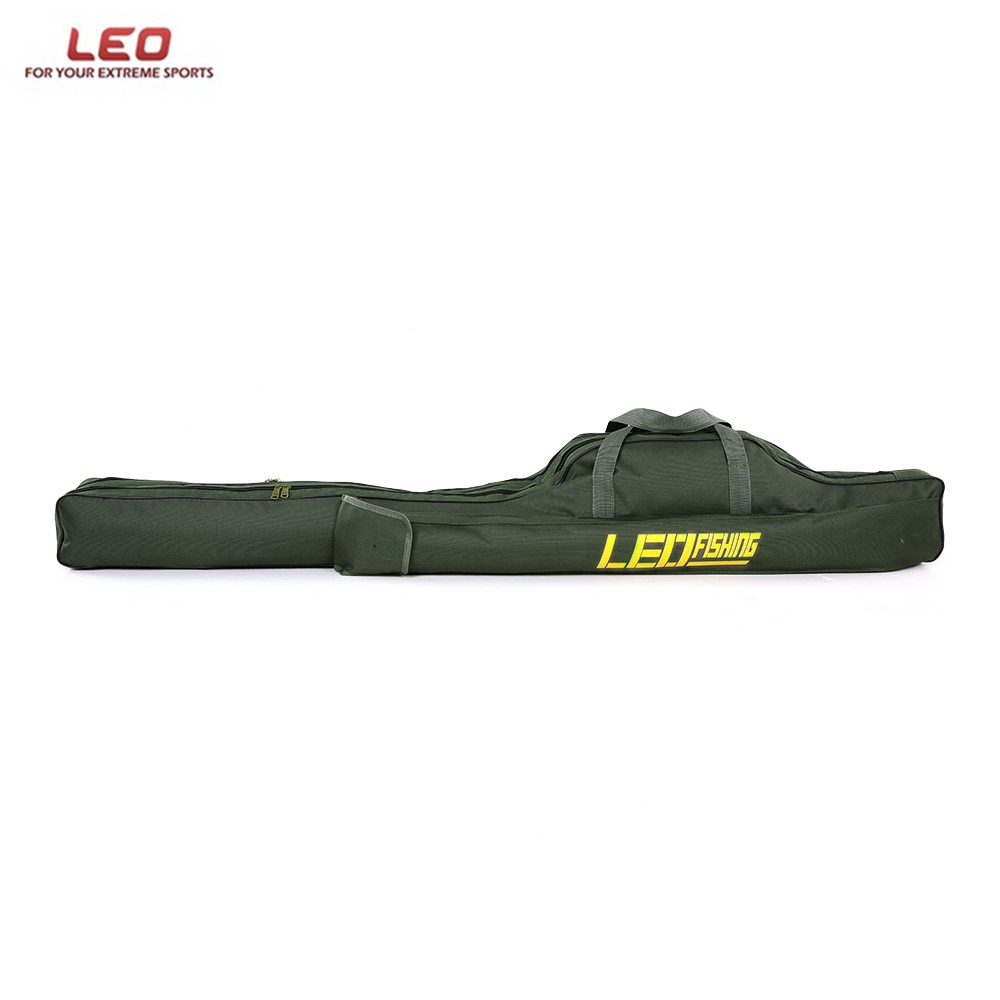 LEO Fishing Rod Bags 100cm/150cm Foldable Multi-function Fishing Bags Fishing Tackle Storage Case with Pouch Holder for Pesca