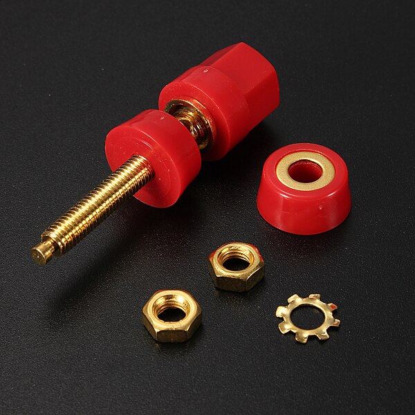 2 Stuks 48Mm Insulated Binding Post Audio Speaker Terminal Plug