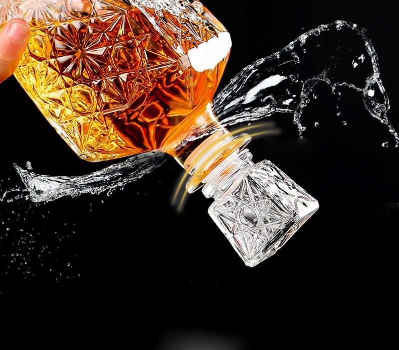GLA-133-A de bouteille en verre de décanteur de vin clair de 750-1000ml