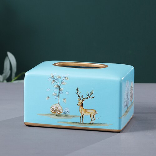 Newyearnew europe keramische tissueboxen, antieke edele huisdecoratie, opbergdoos voor tissues, bruiloft: D
