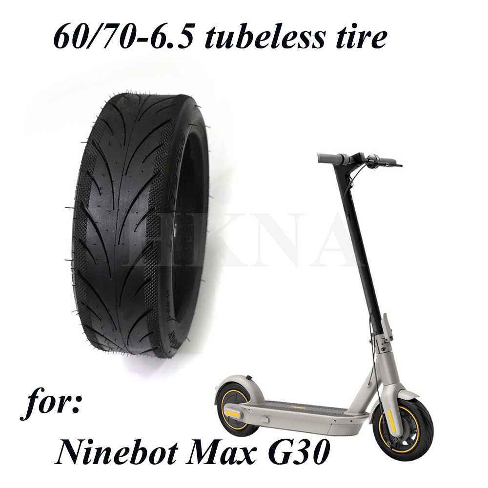 60/70-6.5 pneu Tubeless pour Segway Ninebot Max G30 Scooter électrique 10 pouces 60/70-6.5 pièces de roue de pneu avant et arrière