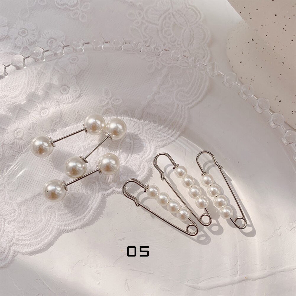 Grote Kralen Mode Broche Hoofddoek Shawl Sjaal Lady Moslim Sjaal Hijab Clips Parel Sjaal Broche Pin: 05