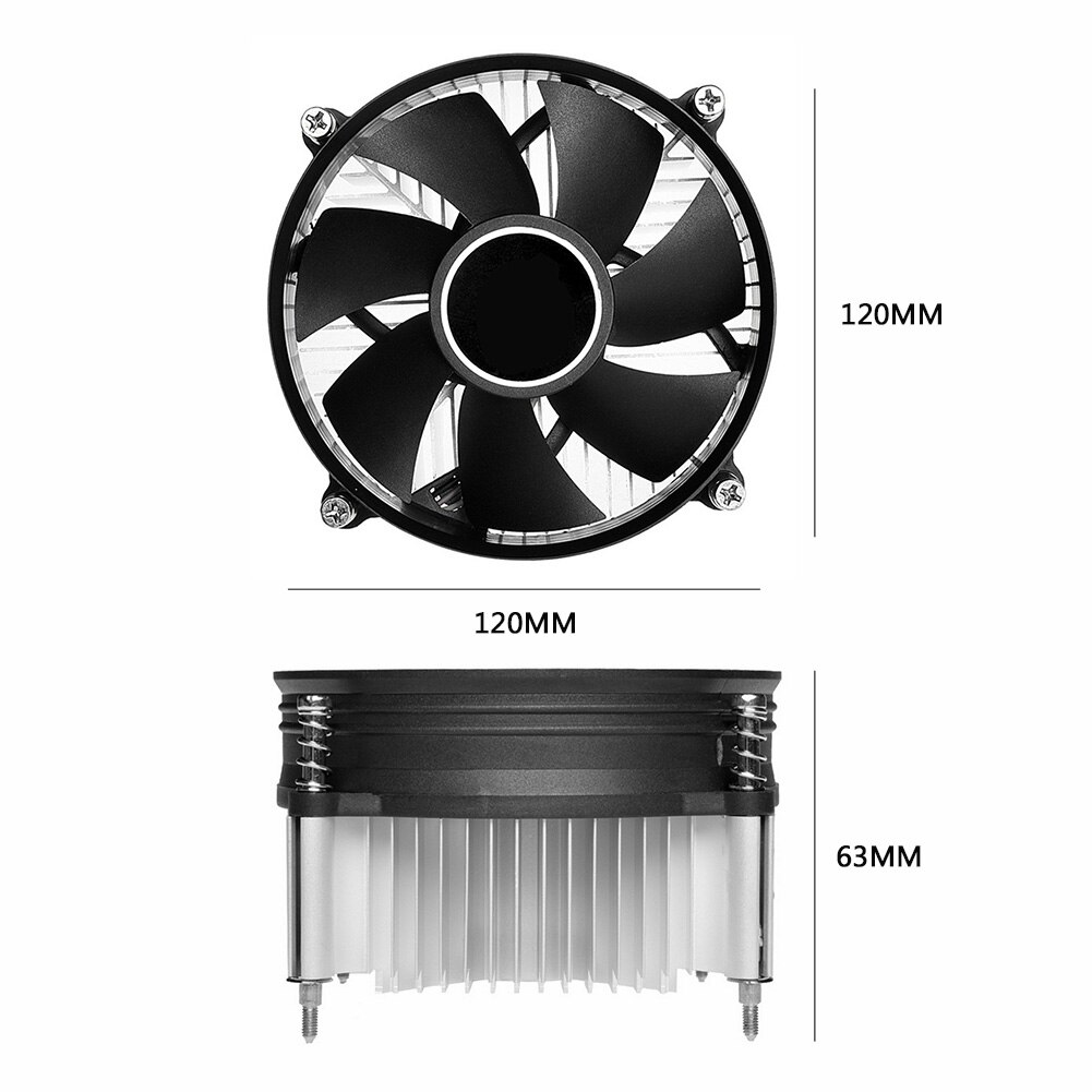 PC Computer Water Cooling Accessories ID-COOLING DC 12V CPU Cooler Fan Desktop Cooling System for Intel LGA 1150/1155: Default Title