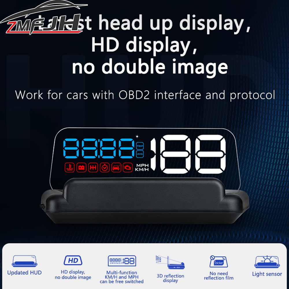 C500 OBD/GPS HUD Head-Up Display Auto Windschutzscheibe Tachometer auf Glas Projektor RPM Uhr Fahrentfernung Volt On-Board-Computer