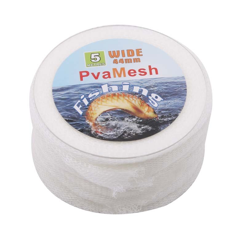 25/37 / 44mm PVA Fishing Mesh Soluble Narrow Fishing Network Water Soluble Mesh White Refill Stocking Bait Bag Protect Fish Net: white44mm