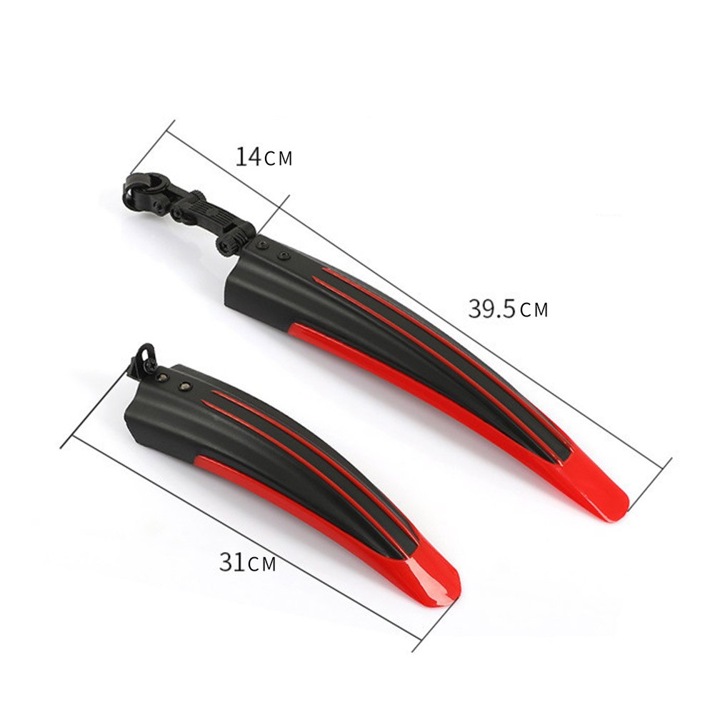 2pcs Mountain Bicycle Splash Fender Guard Set MTB Bike Rear Front Mudguard Cycling Riding Accessories for 20-26 inch Bike