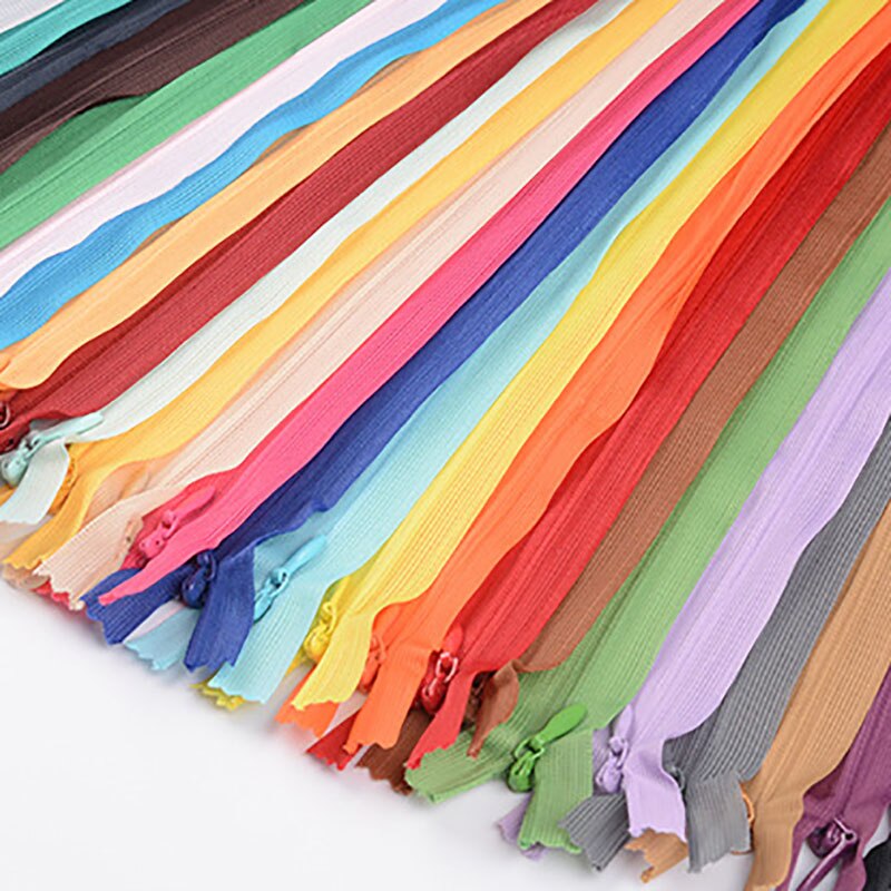 10 Pcs Mix Farbe Lange Unsichtbar Tasche Tailor Kanalisation Reißverschlüsse Geschlossen Ende Schneider Quilt Crafter Nylon Spule 8 Zoll handwerk DIY Zipper