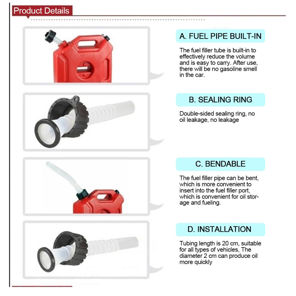 10L Fuel Barrels Gas Spare Container Anti-static Fuel Gasoline Diesel Tank Jerrycan for Long Distance Driving