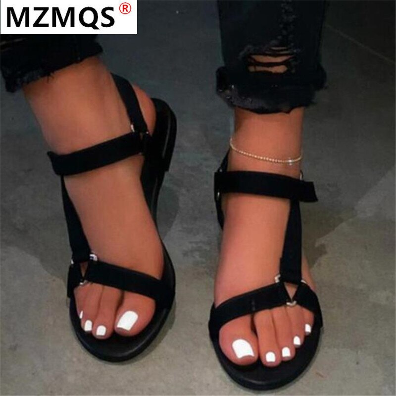 Sandales à bout ouvert pour femme, chaussures d'été de , couleur arc-en-ciel, chaussures avec boucles avec crochet, collection